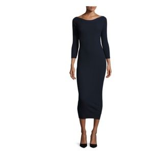 Theory Navy Midi Dress